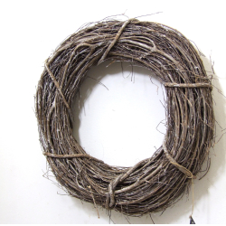 Wianek naturalny Wiklinowy Rustykalny Szary 35cm